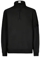 C.P. Company SS22 Lightweight Fleece Quarter-Zip High-Collar Jacket Black Men 12CMSS035A002246G999 C.P. Company SS22 Lightweight Fleece Quarter-Zip High-Collar Jacket Black Men 12CMSS035A002246G999