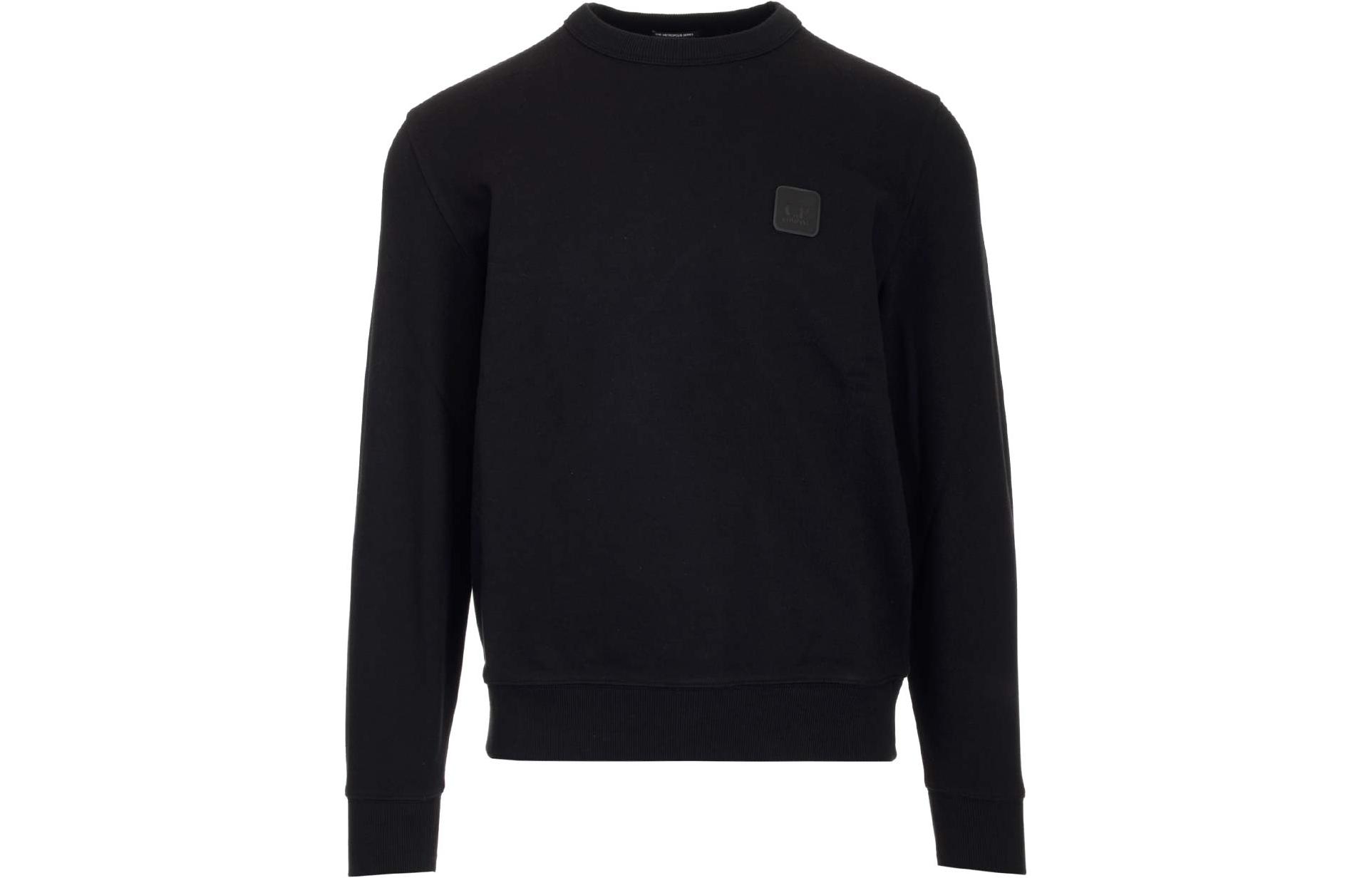 C.P. Company SS22 Logo Print Crewneck Sweatshirt Black 12CMSS205A005086W-999