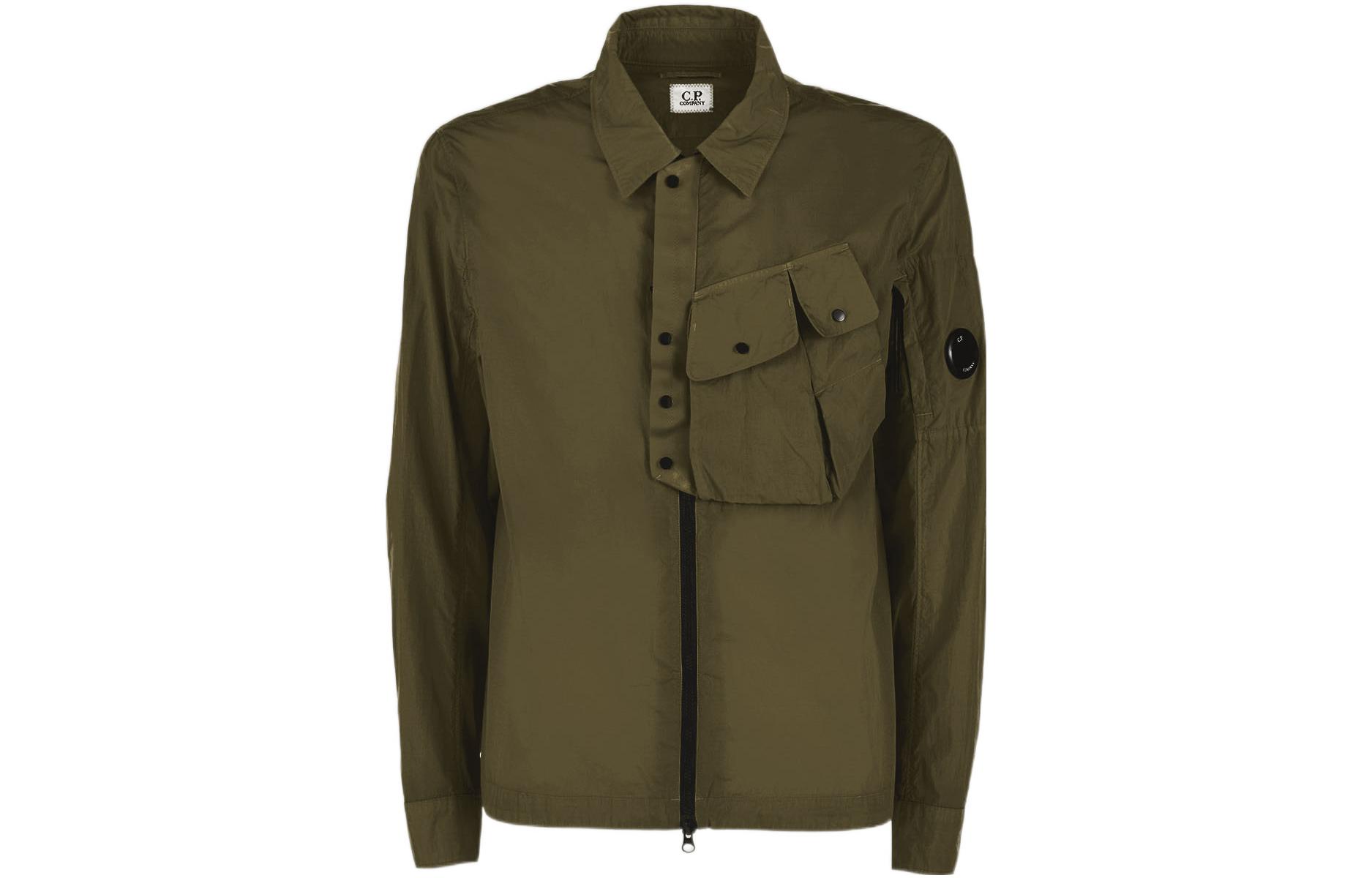 C.P. Company SS22 Long-Sleeve Utility Jacket with Pocket Details 12CMOS104A005904G683
