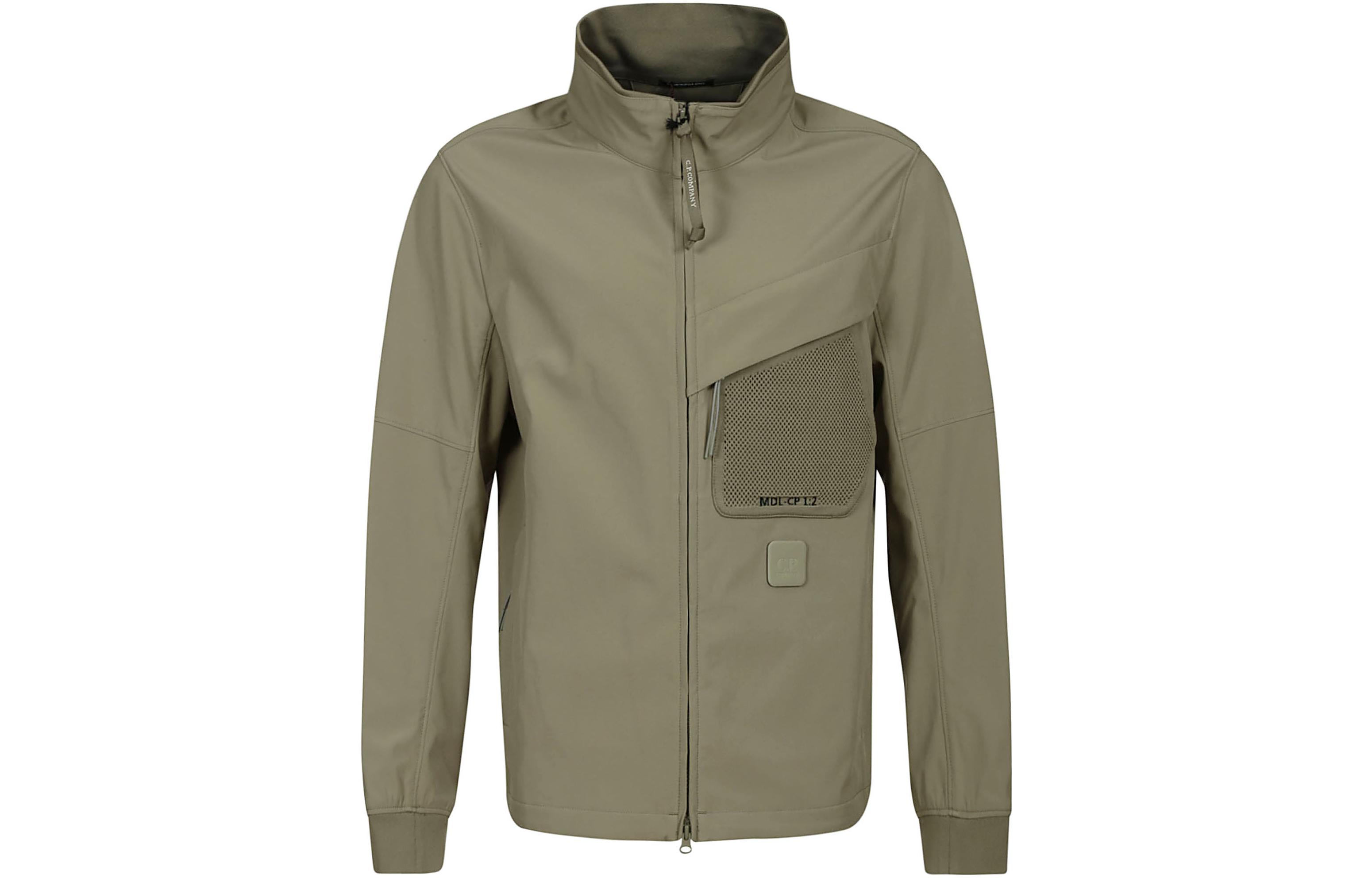 C.P. Company SS22 Mesh Panel Ribbed Collar Jacket Men’s Light Brown 12CMOW065A005968A322