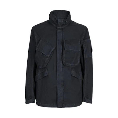 C.P. Company SS22 Multi-Pocket Stand Collar Jacket Blue ( Long Sleeve) 12CMOW210A006233G888