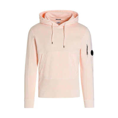 C.P. Company SS22 Pink Pullover Hoodie with Solid Logo Design 12CMSS321A005398S-405
