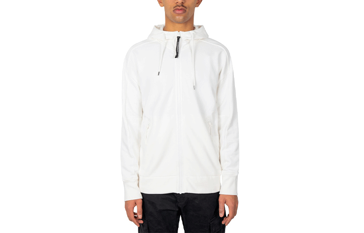 C.P. Company SS22 Plain White Hoodie 12CMSS082A005086W-103