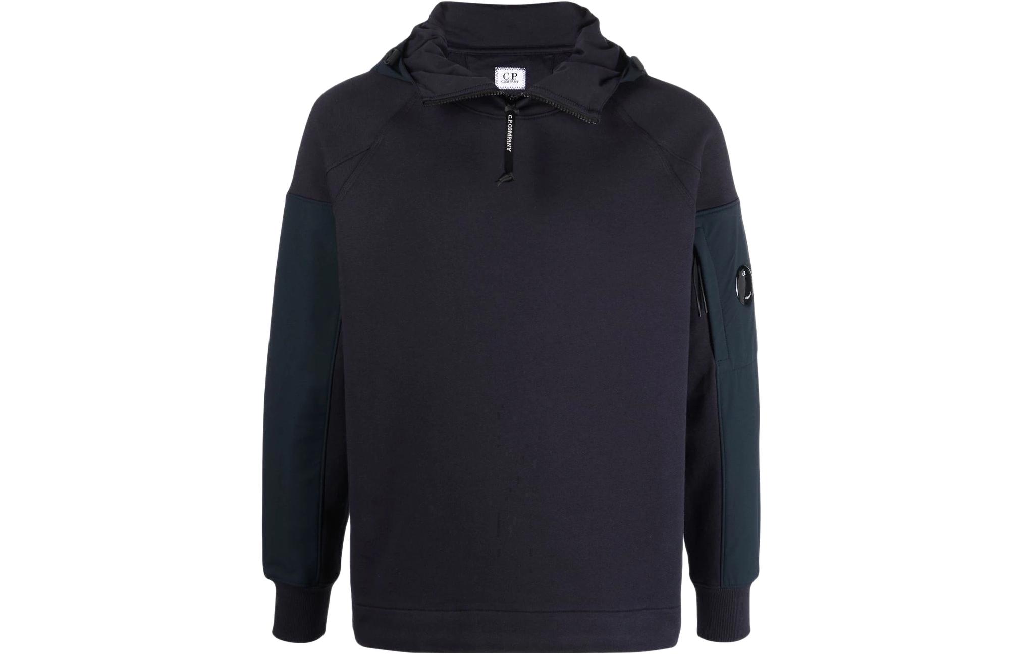 C.P. Company SS22 Pullover Polo Sweatshirt Navy Blue - 12CMSS115A005086M