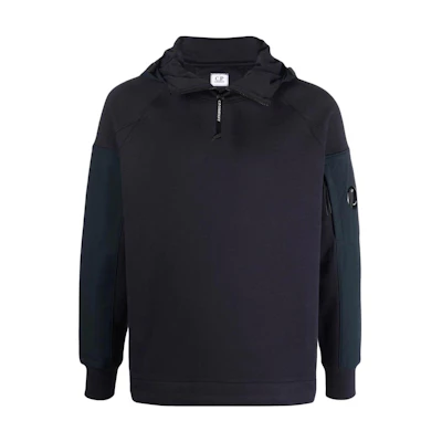 C.P. Company SS22 Pullover Polo Sweatshirt Navy Blue - 12CMSS115A005086M
