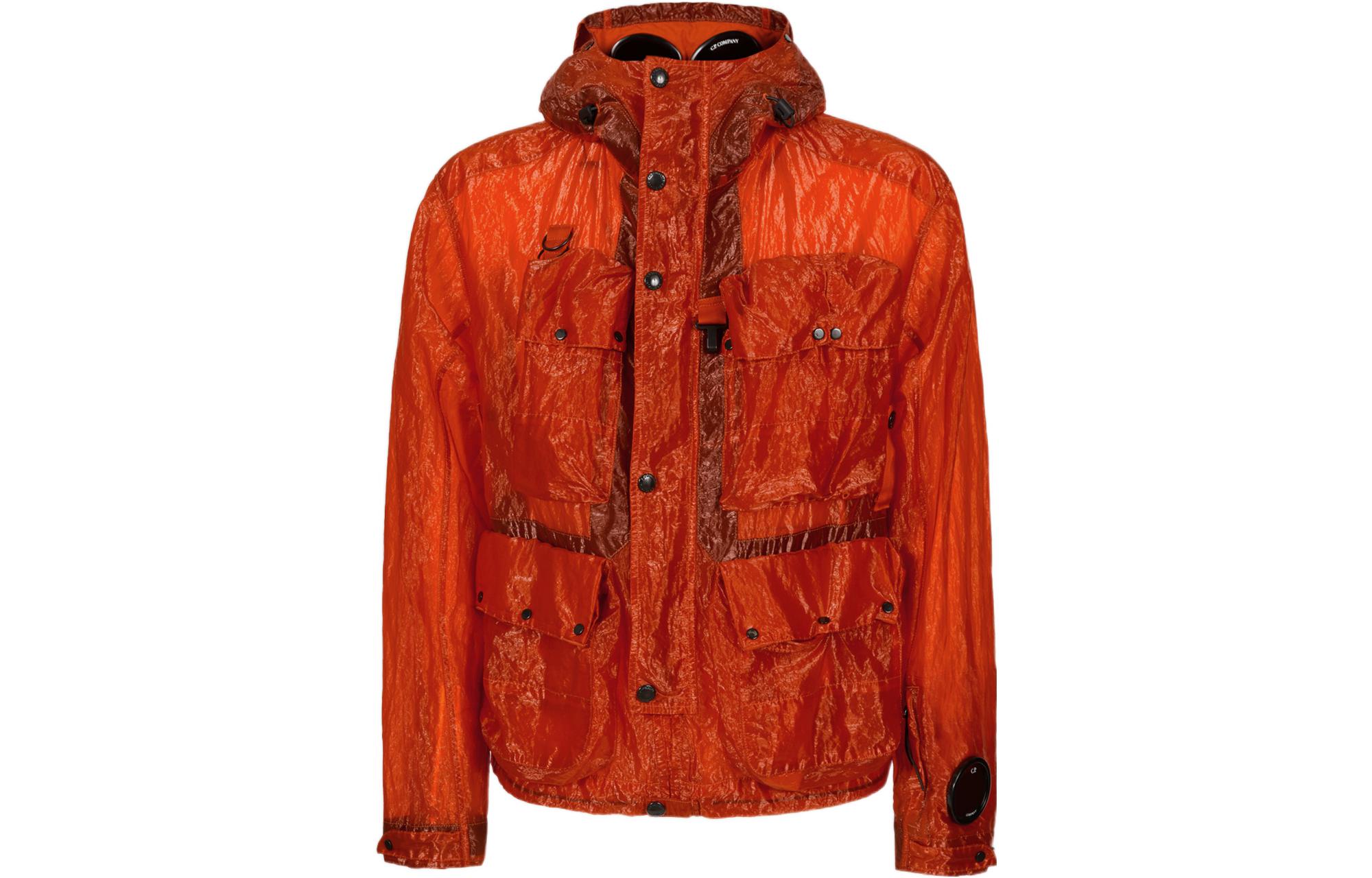 C.P. Company SS22 Red Multi-Pocket Hoodie Jacket Men 12CMOW108A006206G455