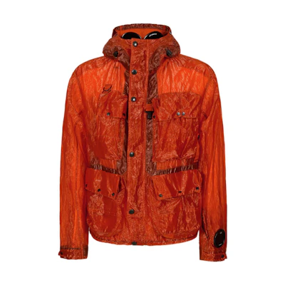 C.P. Company SS22 Red Multi-Pocket Hoodie Jacket Men 12CMOW108A006206G455