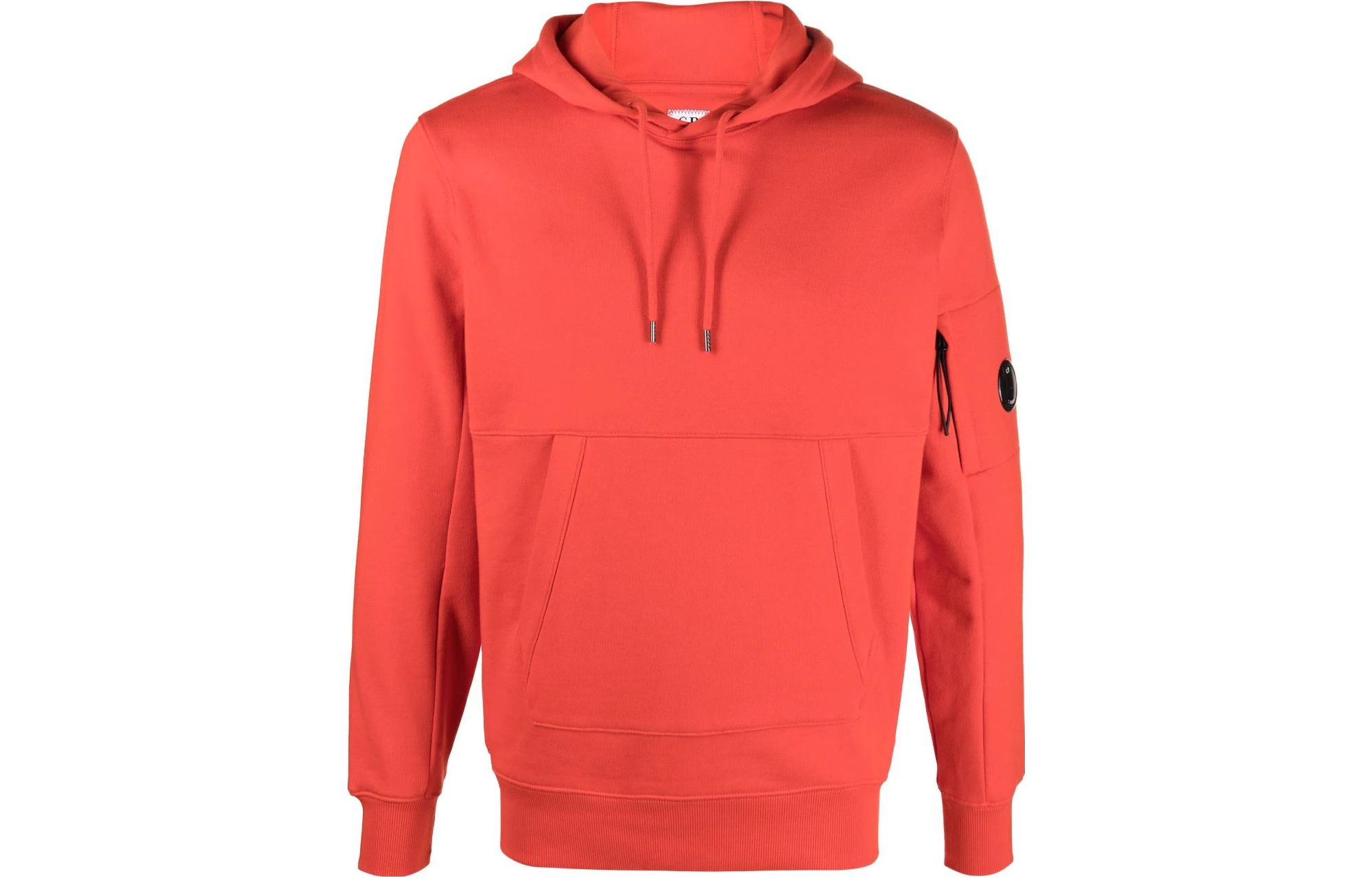 C.P. Company SS22 Red Pullover Hoodie with Lens Detail for Men 12CMSS023A005086W-455