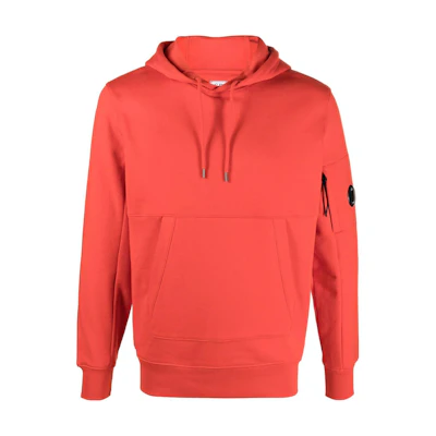 C.P. Company SS22 Red Pullover Hoodie with Lens Detail for Men 12CMSS023A005086W-455