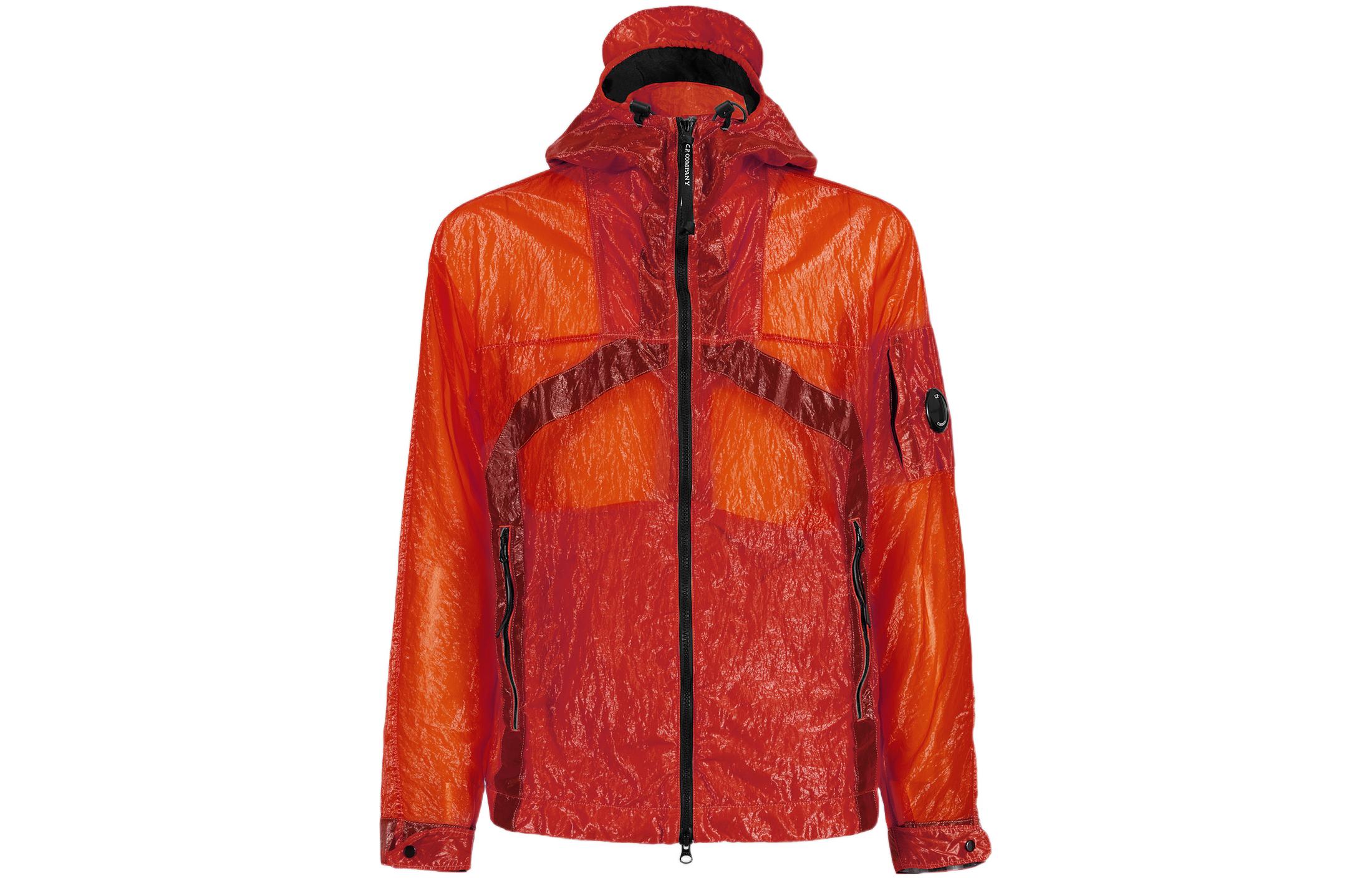 C.P. Company SS22 Semi-Transparent Nylon Hooded Jacket Red 12CMOW163A006206G455
