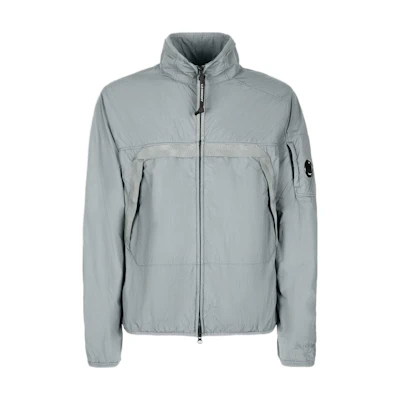 C.P. Company SS22 Silver Zip-Up Collar Jacket 12CMOW100A006124G937