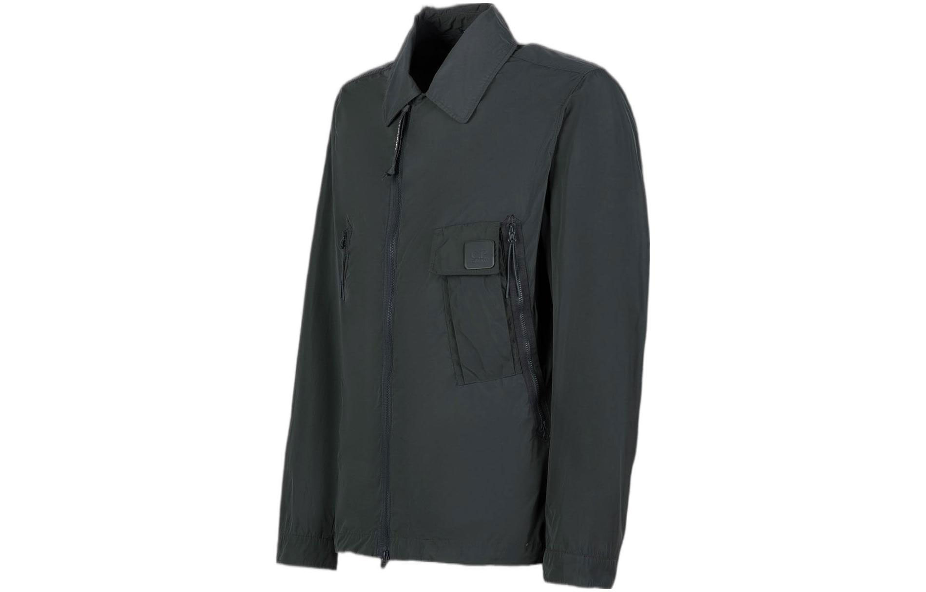 Shop C.P. 컴퍼니 SS22 슬림핏 집업 자켓 그레이 블루 아우터. 12CMOW174A005761W