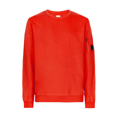 C.P. Company SS22 Solid Color Crewneck Pullover Sweatshirt Red 12CMSS032A002246G455
