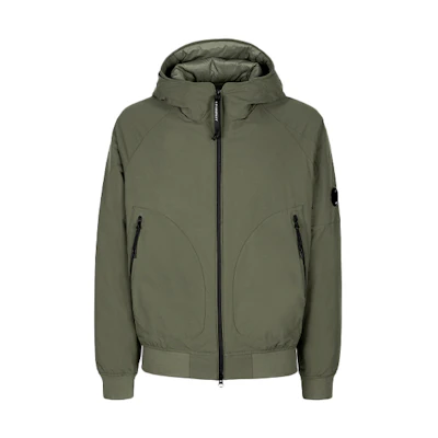 C.P. Company SS22 Solid Color Green Long Sleeve Hooded Jacket Men 11CMOW173A004117A665