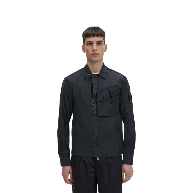 Purchase C.P. Company Jaket Warna Solid Hitam SS22 12CMOS104A-005904G.999