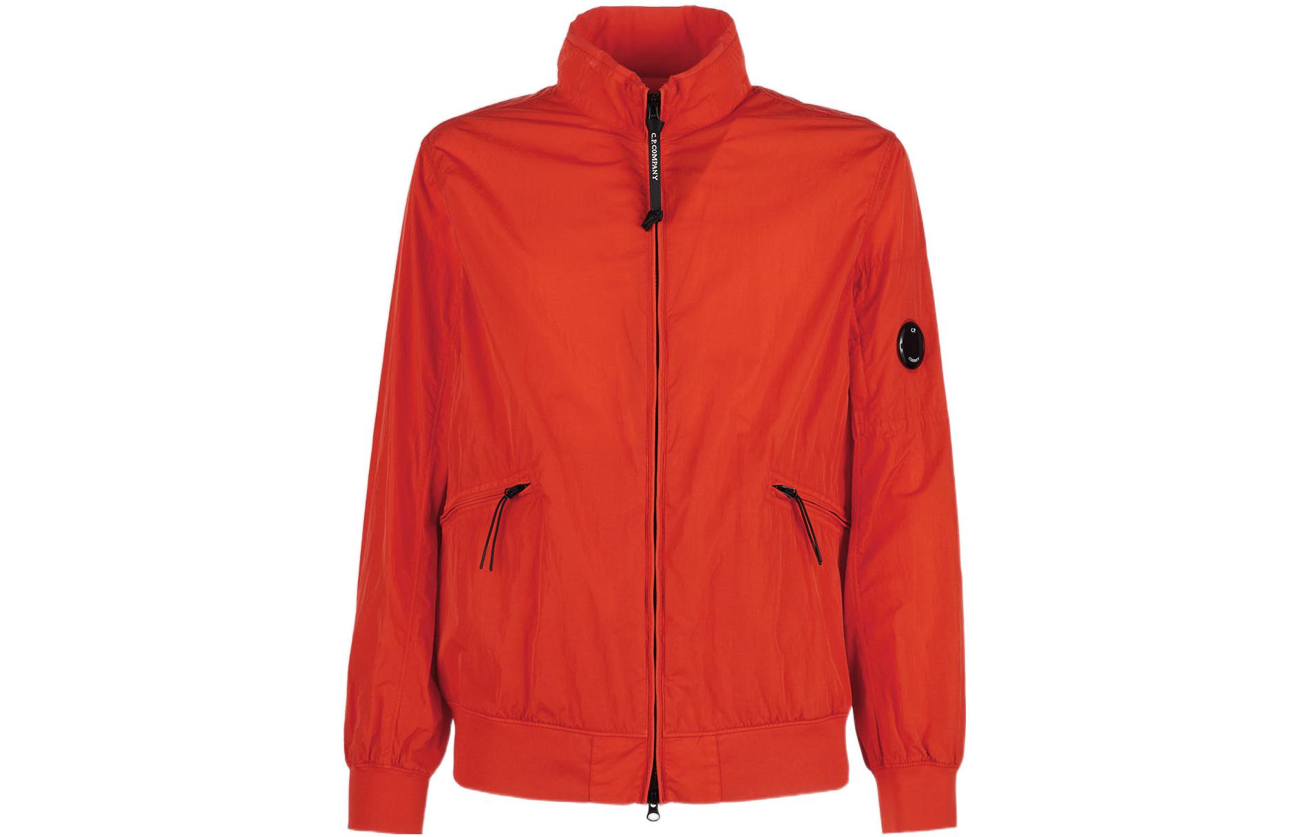 C.P. Company SS22 Solid Color Stand Collar Jacket Red 12CMOW204A005904G455