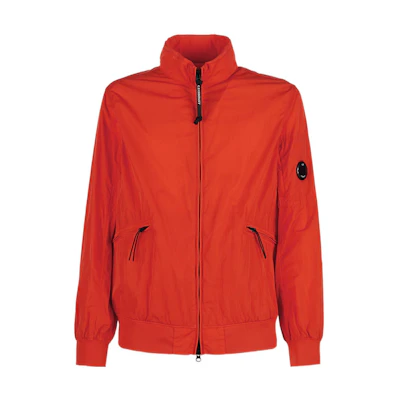 C.P. Company SS22 Solid Color Stand Collar Jacket Red 12CMOW204A005904G455