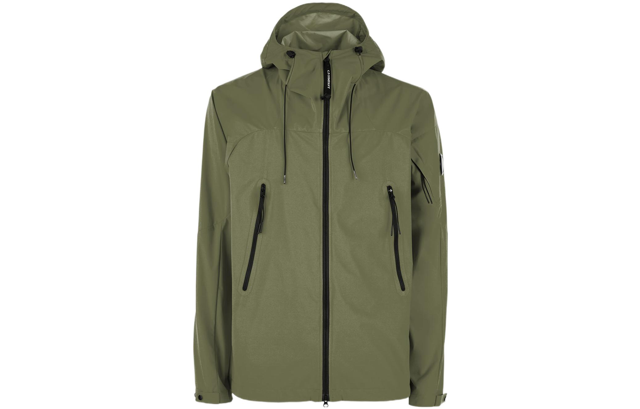 C.P. Company SS22 Solid Large Pocket Hooded Jacket Olive Green Mens 12CMOW003A004117A-660