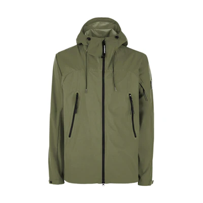 C.P. Company SS22 Solid Large Pocket Hooded Jacket Olive Green Mens 12CMOW003A004117A-660