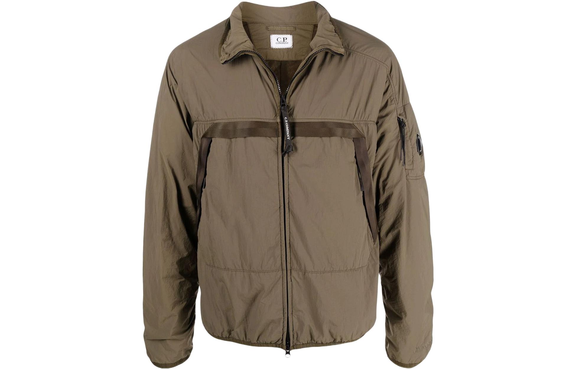 C.P. Company SS22 Solid Zip-Up Bomber Jacket Brown 12CMOW100A006124G-683