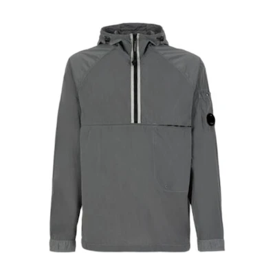 C.P. Company SS22 Washed Dark Grey Zip Hoodie Pullover Long Sleeve - 12CMOS242B005660G937