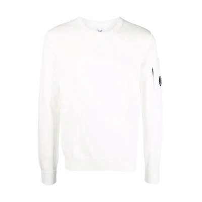 C.P. Company SS22 White Pullover Crewneck Sweatshirt Casual Plain Design 12CMKN109A004128G103
