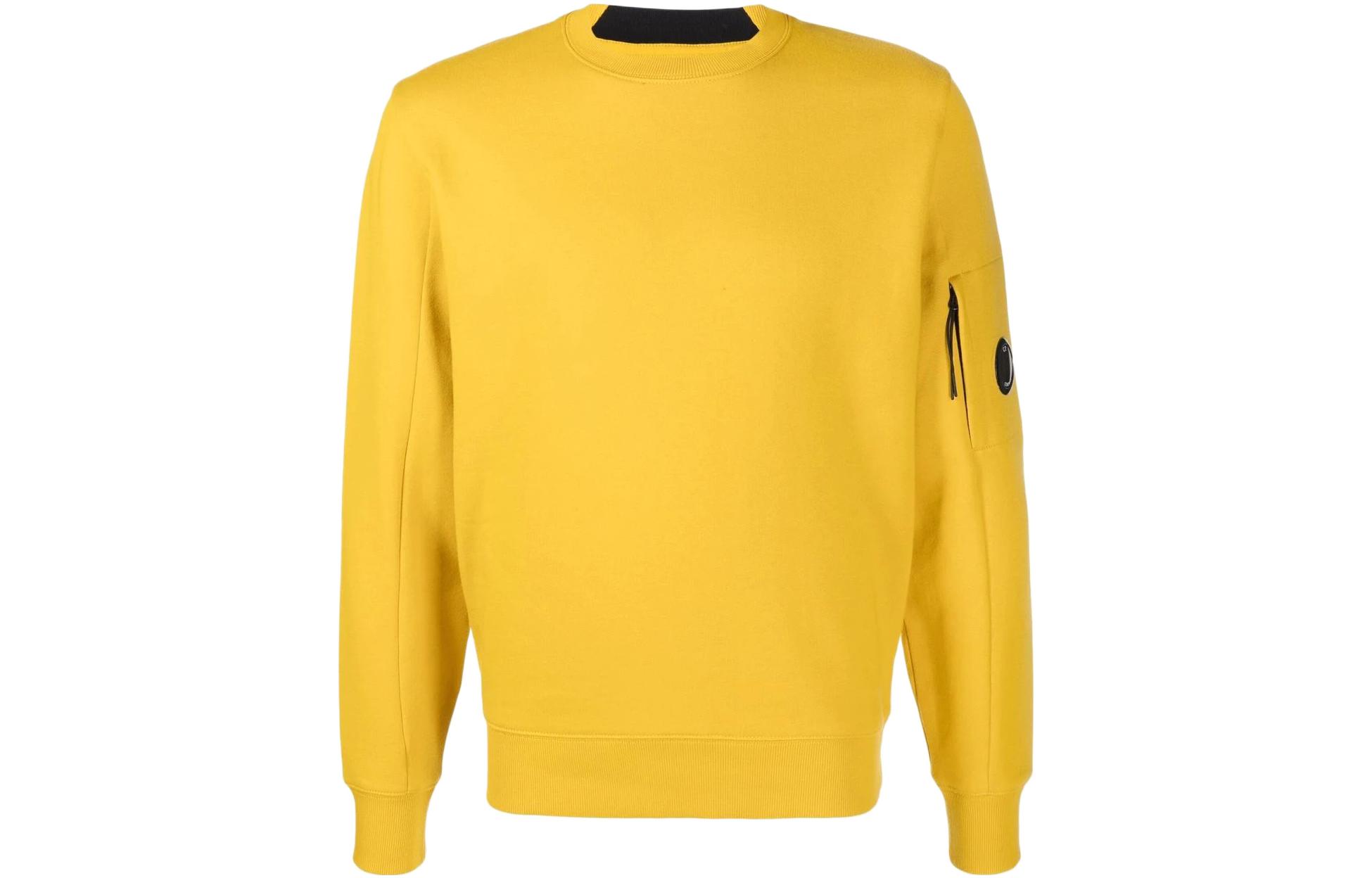C.P. Company SS22 Yellow Crewneck Pullover Sweatshirt Long Sleeve 12CMSS022A005086W239