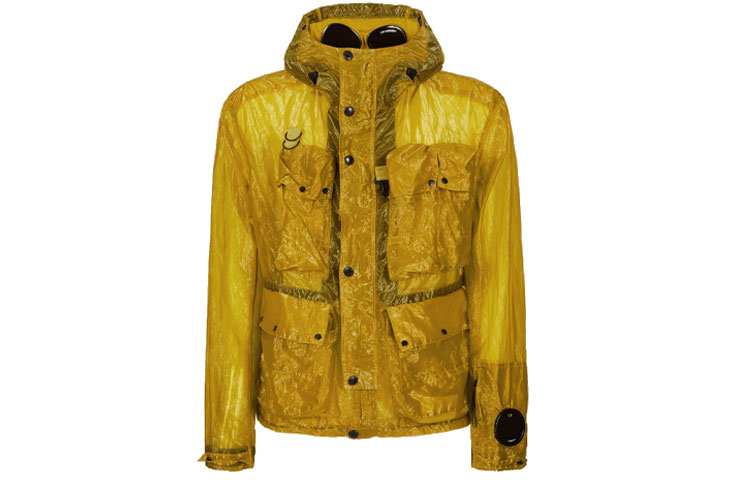 C.P. Company SS22 Yellow Multi-Pocket Hooded Jacket 12CMOW108A006206G239