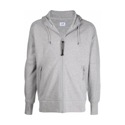 C.P. Company SS22 Zip-Up Drawstring Hoodie Grey 11CMSS060A005086W-M93