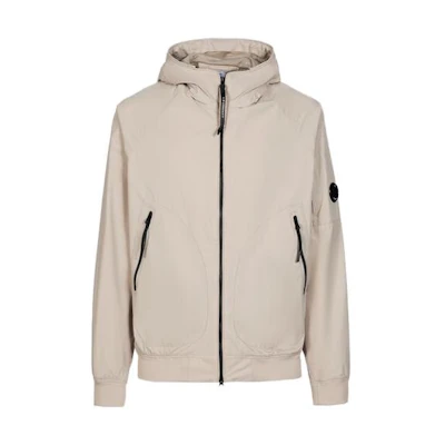 C.P. Company SS23 Plain Hooded Jacket with Lens Detail and Zipper Design 14CMOW095A004117A330