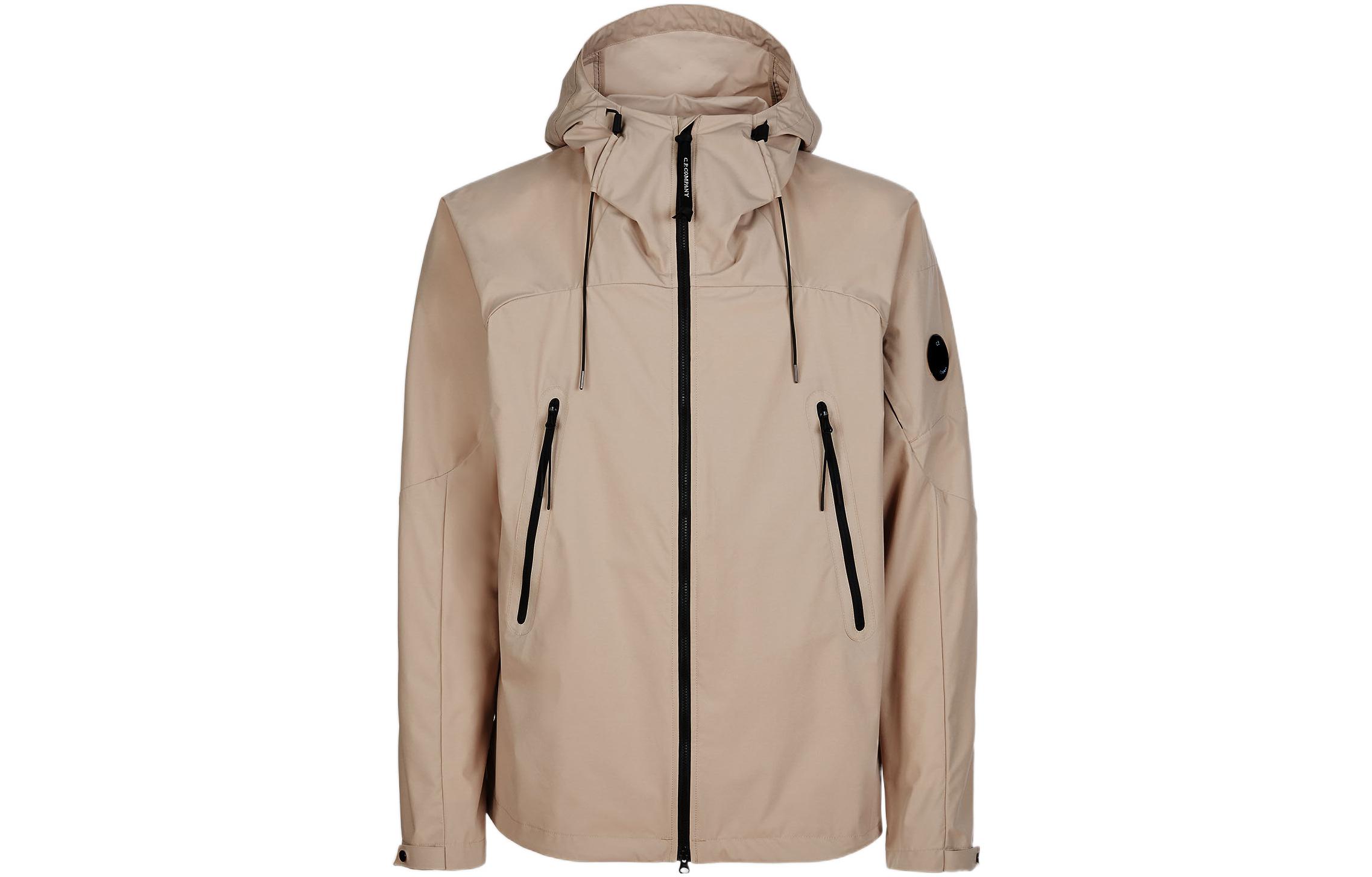 C.P. Company SS23 Beige Logo Patch Hooded Jacket Men’s 14CMOW003A004117A330