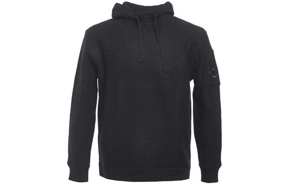 C.P. Company SS23 Black Drawstring Hoodie - Loose Fit Casual Style 13CMKN238A006398W999