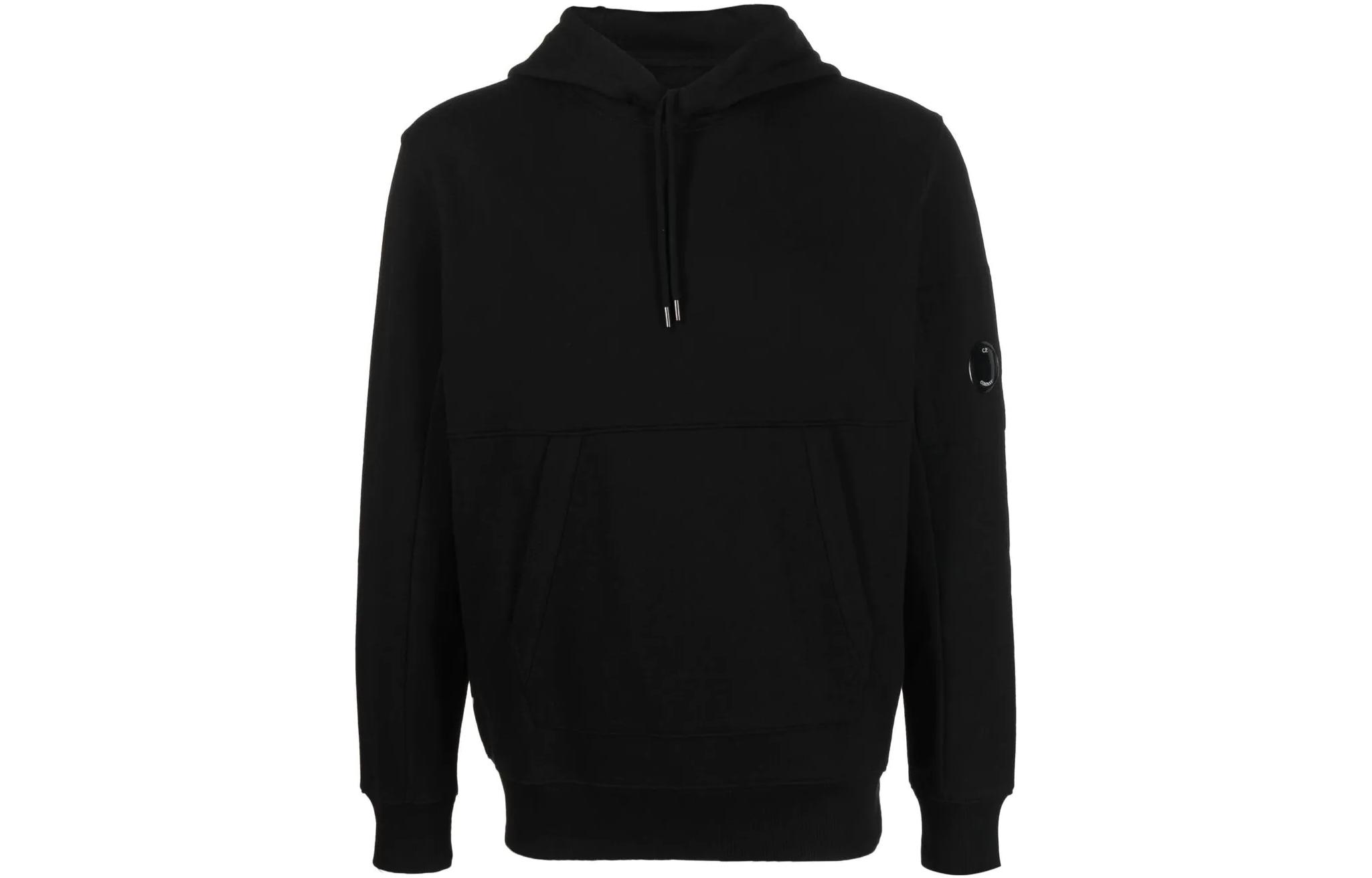 C.P. Company SS23 Black Lens Logo Pullover Hoodie 14CMSS023A005086W999
