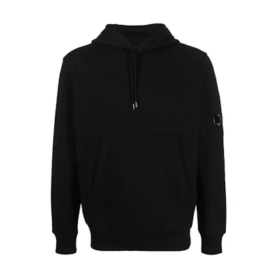 C.P. Company SS23 Black Lens Logo Pullover Hoodie 14CMSS023A005086W999