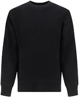 C.P. Company SS23 Black Solid Color Crewneck Pullover Sweatshirt 14CMSS064A005086W999 C.P. Company SS23 Black Solid Color Crewneck Pullover Sweatshirt 14CMSS064A005086W999