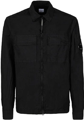 Jaket Hitam C.P. Company SS23 Zip-Up Lengan Panjang dengan Logo Cetakan 14CMSH141A005783G999 Buy Jaket Hitam C.P. Company SS23 Zip-Up Lengan Panjang dengan Logo Cetakan 14CMSH141A005783G999