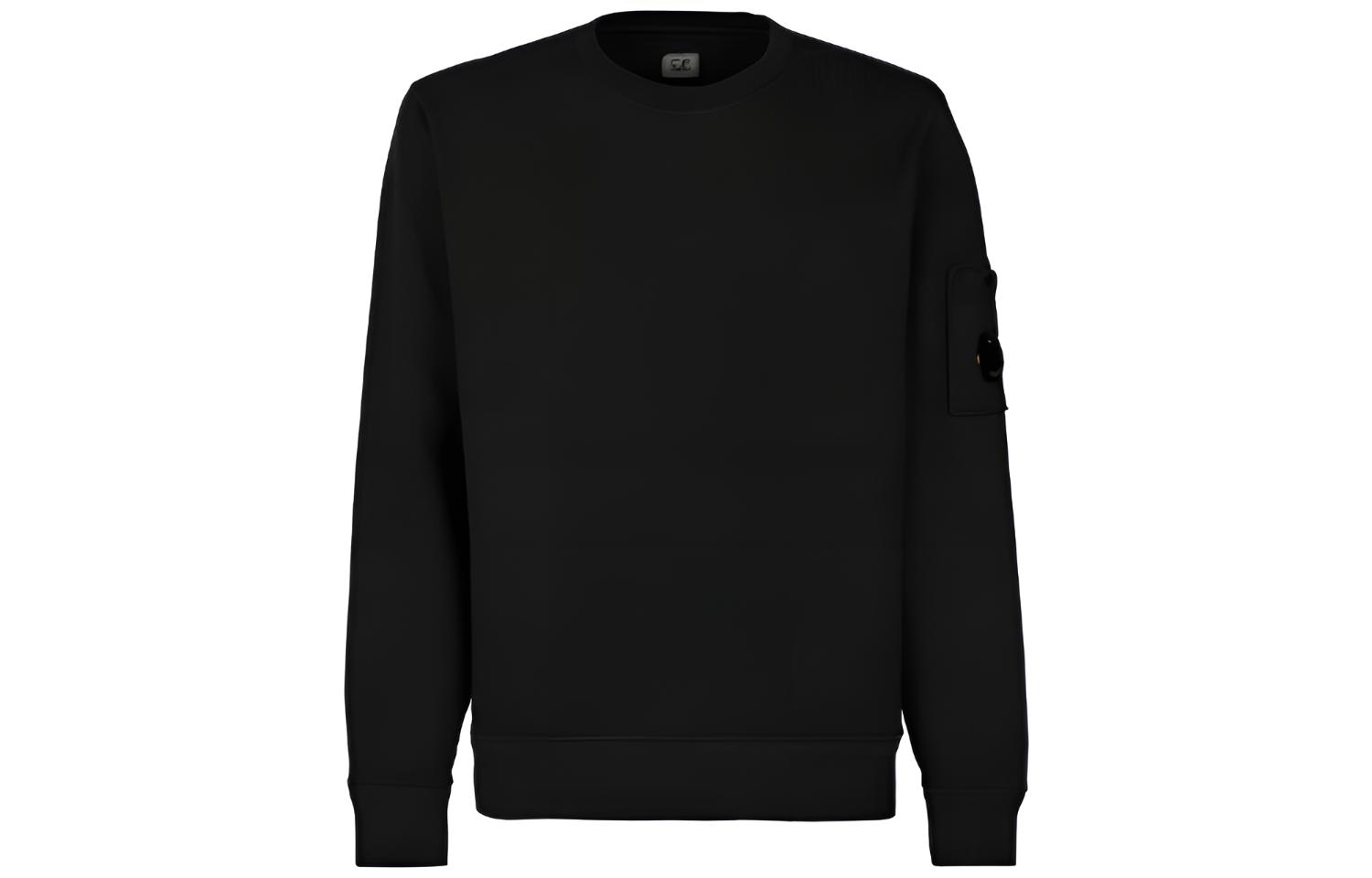 C.P. Company SS23 Black Sweatshirt with Letter Print 14CMSS136A005398G999