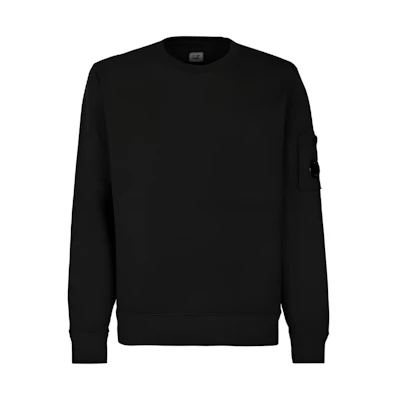 C.P. Company SS23 Black Sweatshirt with Letter Print 14CMSS136A005398G999