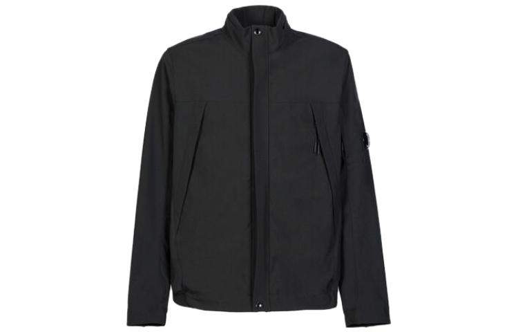 C.P. Company SS23 Black Zip-Up Stand Collar Jacket 14CMOW036A005968A999