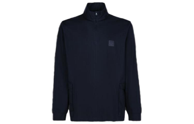 C.P. Company SS23 Blue Half-Zip Pullover Long-Sleeve Sweatshirt 14CMPL077A006370W888