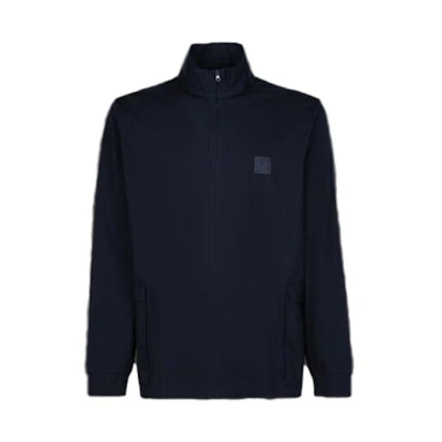 C.P. Company SS23 Blue Half-Zip Pullover Long-Sleeve Sweatshirt 14CMPL077A006370W888