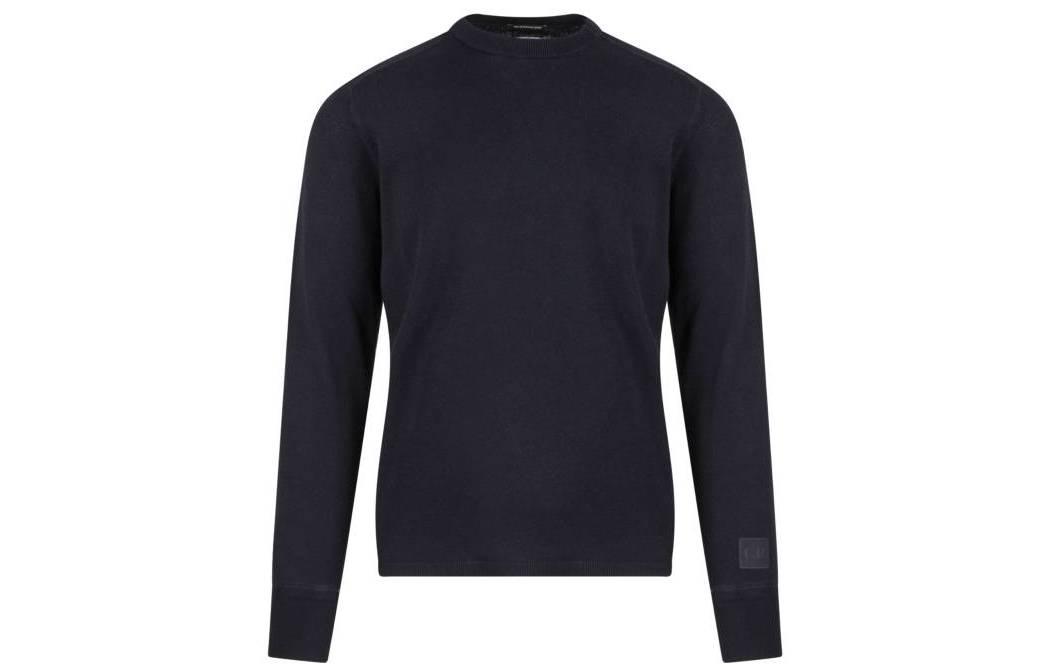 C.P. Company SS23 Blue Solid Color Crewneck Pullover Sweatshirt 14CMKN250A006260A888