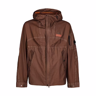 C.P. Company SS23 Brown Logo Print Long Sleeve Jacket Unisex 14CMOW105A006366G439