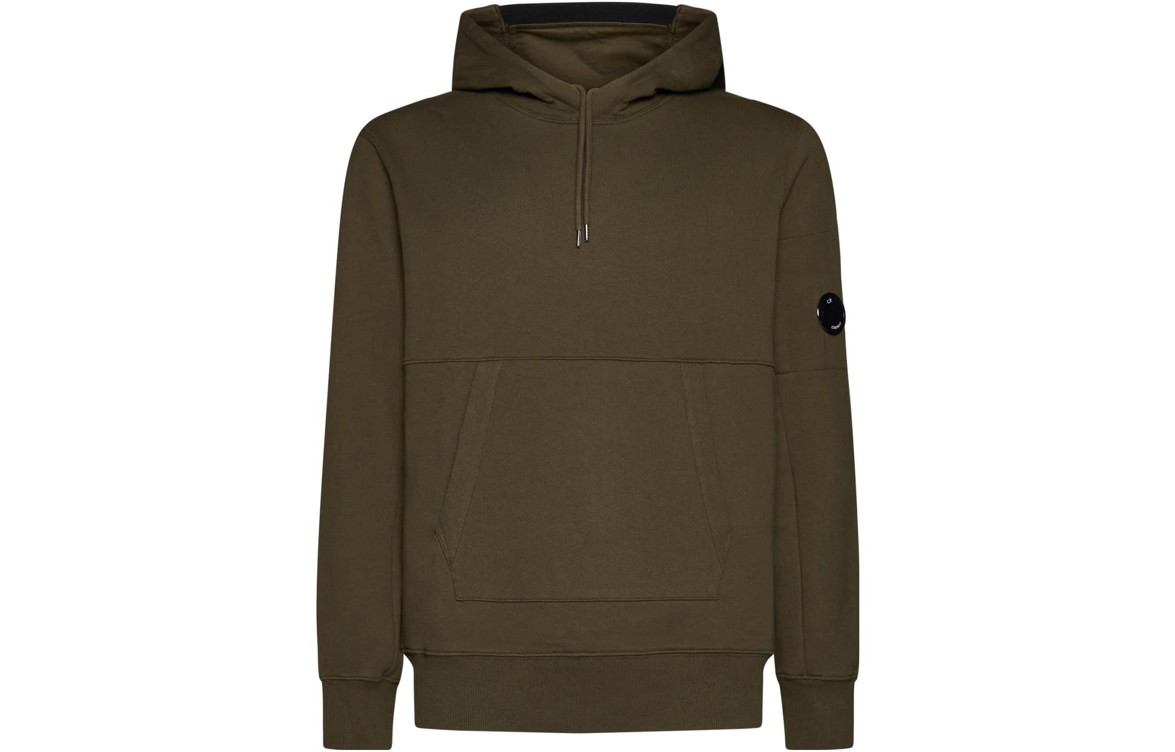 C.P. Company SS23 Brown Solid Lens Hoodie 14CMSS023A005086W683