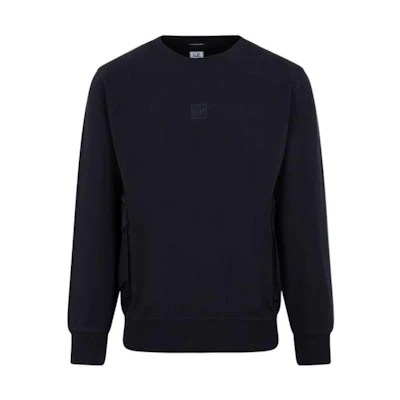 C.P. Company SS23 Crewneck Pullover Sweatshirt Dark Blue 14CMSS055A006452M888