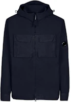 C.P. Company SS23 Deep Blue Solid Hooded Zip-Up Jacket with Chest Pocket 14CMSH093A006069G888 C.P. Company SS23 Deep Blue Solid Hooded Zip-Up Jacket with Chest Pocket 14CMSH093A006069G888