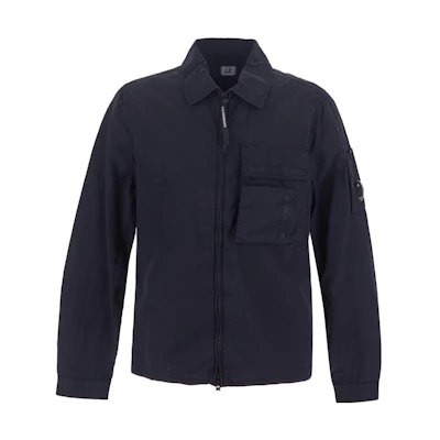 C.P. Company SS23 Flat Nylon Zip Jacket Blue () 14CMOS101A005991G888