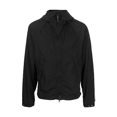 C.P. Company SS23 Goggle Hood Lightweight Zip Jacket Black () 14CMOW039A005904G999