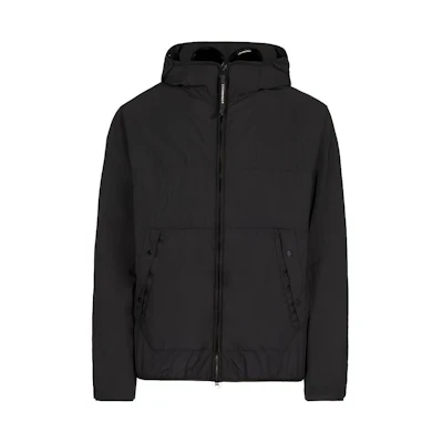 C.P. Company SS23 Goggle Hooded Zip Jacket Black 14CMOW088A006124G999