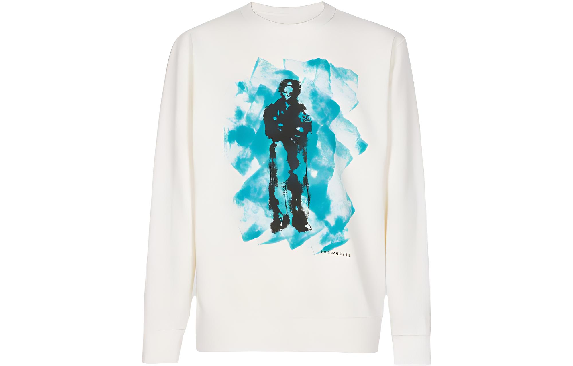 C.P. Company SS23 Graphic Dyed Crewneck Sweatshirt White 14CMSS360A006312G103